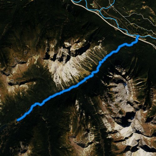 Fly fishing map for Redearth Creek, Alberta
