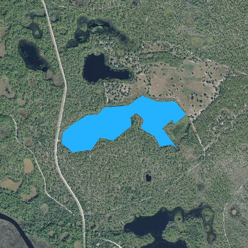 Fly fishing map for Renfro Lake, Florida