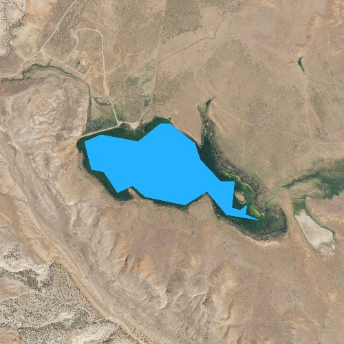 Fly fishing map for Renner Reservoir, Wyoming