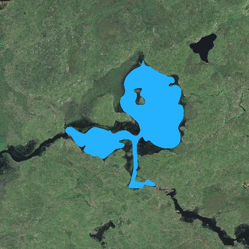 Fly fishing map for Rice Lake: Lake, Minnesota