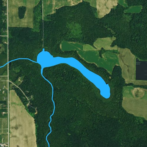 Fly fishing map for Rice Lake: Marathon, Wisconsin