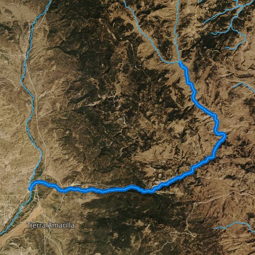 Fly fishing map for Rio Brazos, New Mexico