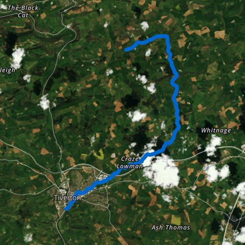 Fly fishing map for River Lowman, England