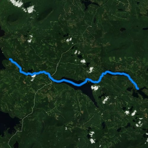 Fly fishing map for Roach River, Maine
