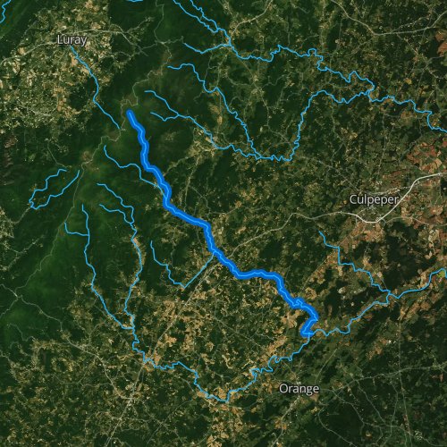 Fly fishing map for Robinson River, Virginia