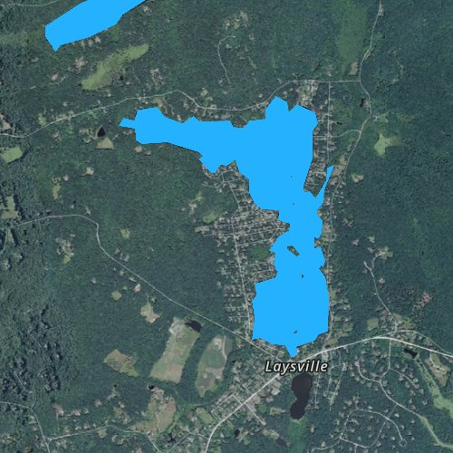 Fly fishing map for Rogers Lake, Connecticut