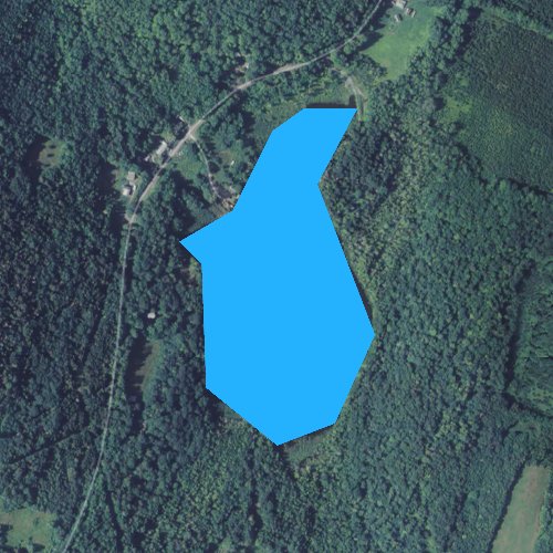 Fly fishing map for Rood Pond, Vermont