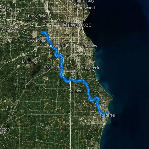 Fly fishing map for Root River, Wisconsin