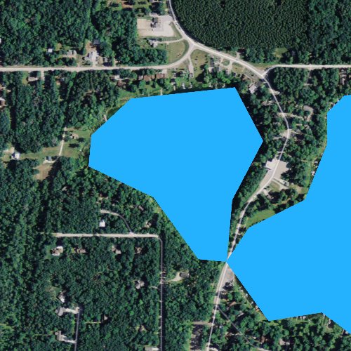 Fly fishing map for Round Lake, Wisconsin