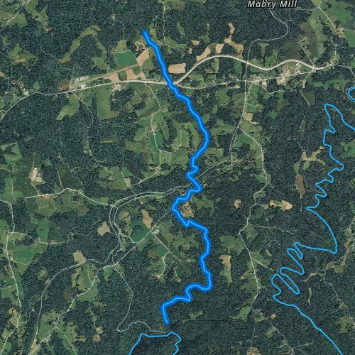 Fly fishing map for Round Meadow Creek, Virginia