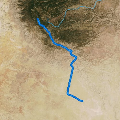 Fly fishing map for Sacramento River, New Mexico