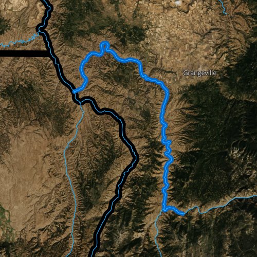 Fly fishing map for Salmon River: Lower, Idaho