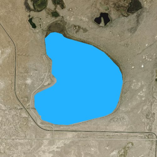 Fly fishing map for San Luis Lake, Colorado