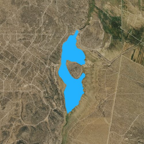 Fly fishing map for Sanchez Reservoir, Colorado