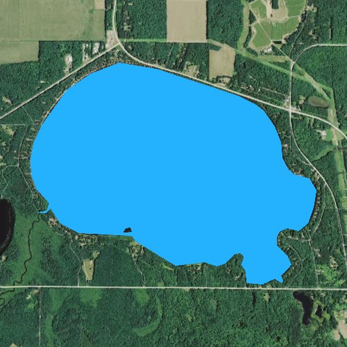 Fly fishing map for Sand Lake, Wisconsin