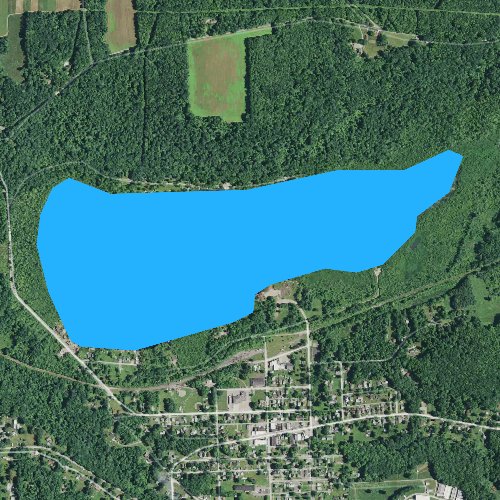 Fly fishing map for Sandy Lake, Pennsylvania