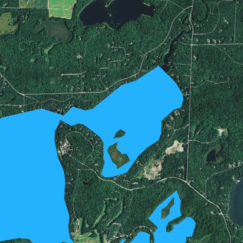 Fly fishing map for Scattering Rice Lake, Wisconsin