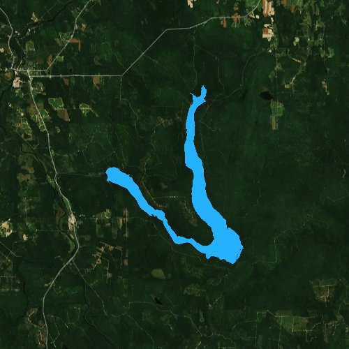 Fly fishing map for Scopan Lake, Maine