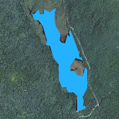 Fly fishing map for Scott Bog, New Hampshire