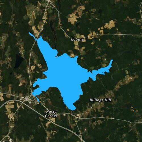 Fly fishing map for Sebasticook Lake, Maine