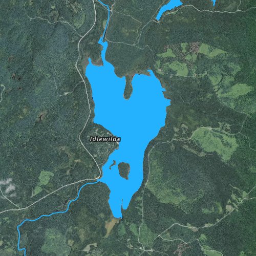 Fly fishing map for Second Connecticut Lake, New Hampshire