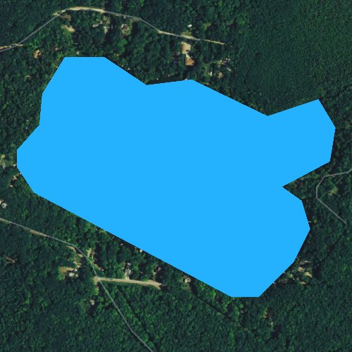 Fly fishing map for Shay Lake, Wisconsin