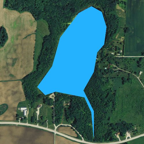 Fly fishing map for Shea Lake, Wisconsin