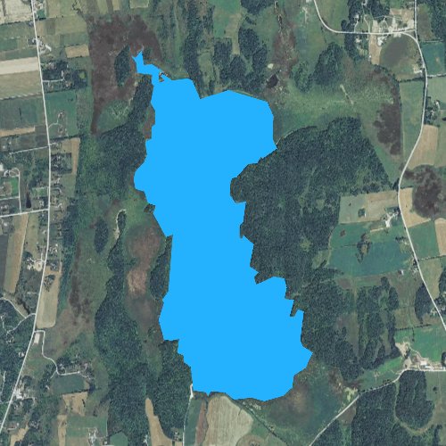 Fly fishing map for Shelburne Pond, Vermont