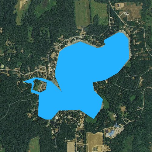 Fly fishing map for Sherman Lake, Michigan