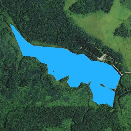 Fly fishing map for Sherwood Lake, Wisconsin