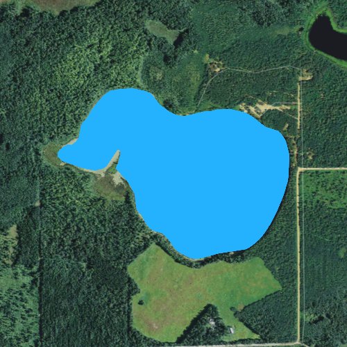 Fly fishing map for Silver Lake: Beltrami, Minnesota