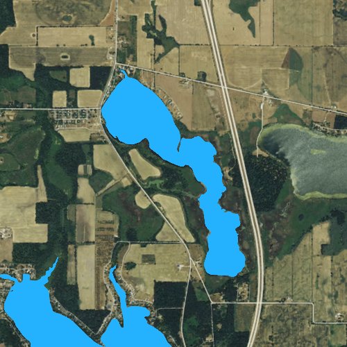 Fly fishing map for Silver Lake: Branch, Michigan