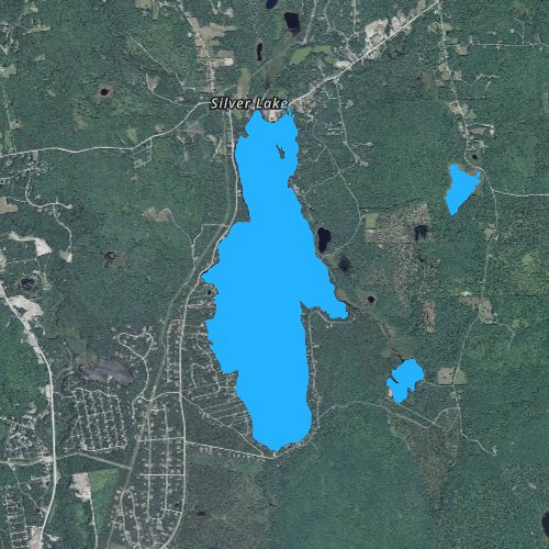 Fly fishing map for Silver Lake: Carroll, New Hampshire