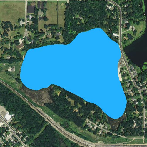 Fly fishing map for Silver Lake: Columbia, Wisconsin