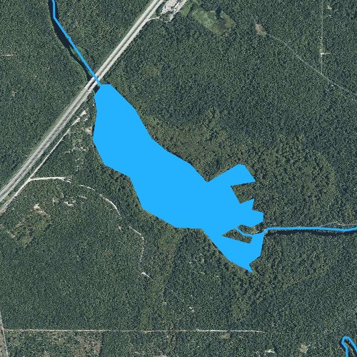 Fly fishing map for Silver Lake, Florida