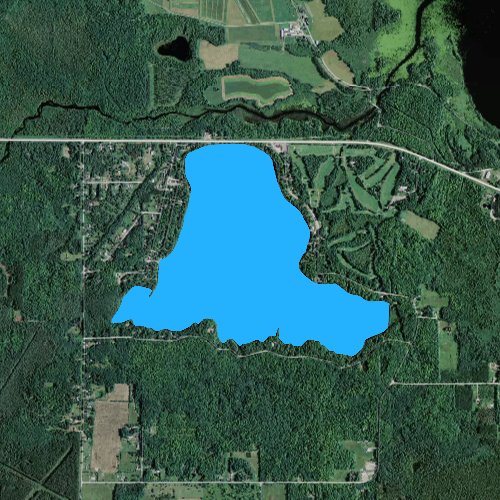 Fly fishing map for Silver Lake: Forest, Wisconsin