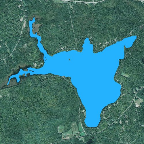 Fly fishing map for Silver Lake: Penobscot, Maine