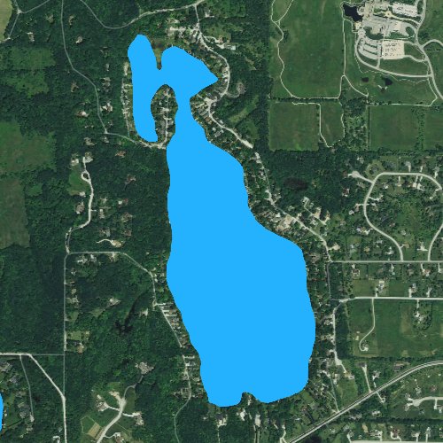 Fly fishing map for Silver Lake: Washington, Wisconsin