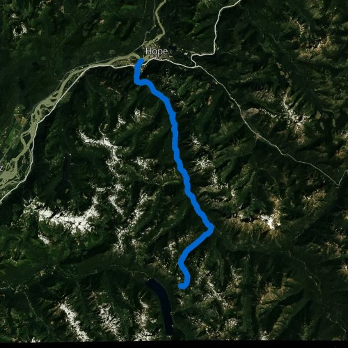 Fly fishing map for Silverhope Creek, British Columbia