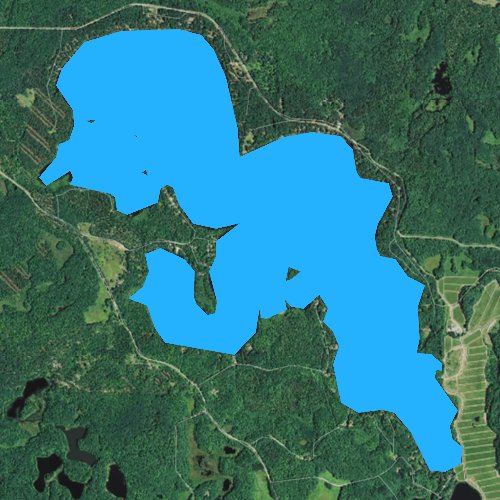 Fly fishing map for Sissabagama Lake, Wisconsin