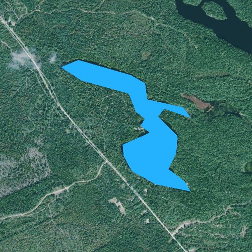 Fly fishing map for Six Mile Lake, Maine