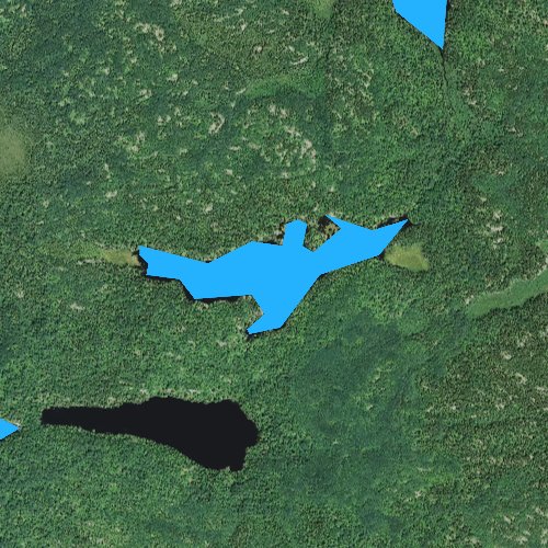 Fly fishing map for Sletten Lake, Minnesota