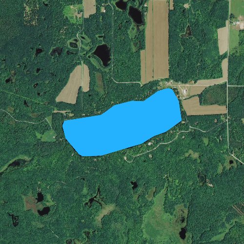 Fly fishing map for Slim Lake, Wisconsin