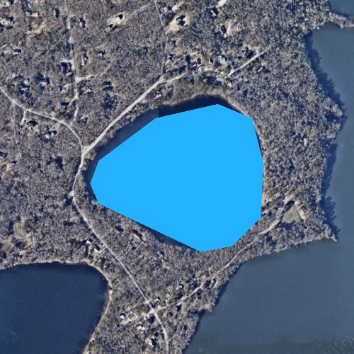 Fly fishing map for Slough Pond, Massachusetts