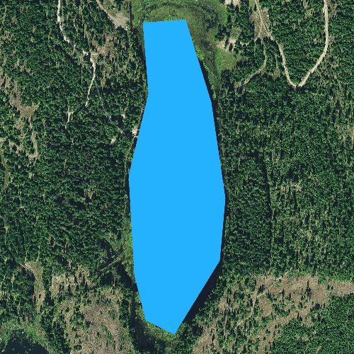 Fly fishing map for Smith Lake, Idaho