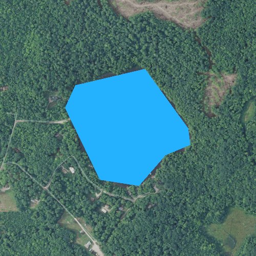 Fly fishing map for Smith Pond, New Hampshire
