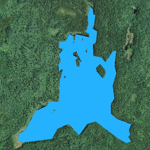 Fly fishing map for Smoke Lake, Minnesota