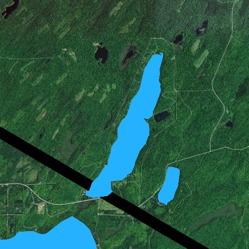 Fly fishing map for Smoky Lake, Michigan