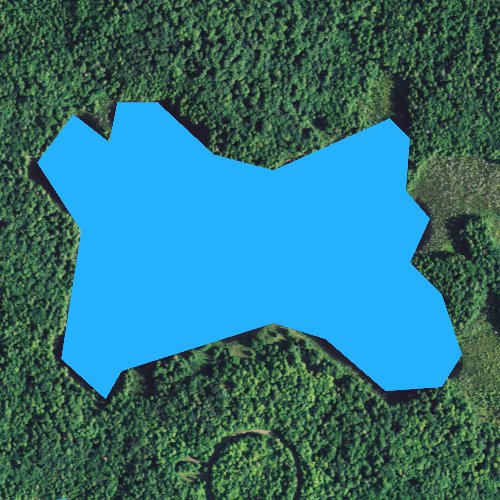 Fly fishing map for Snap Jack Lake, Michigan