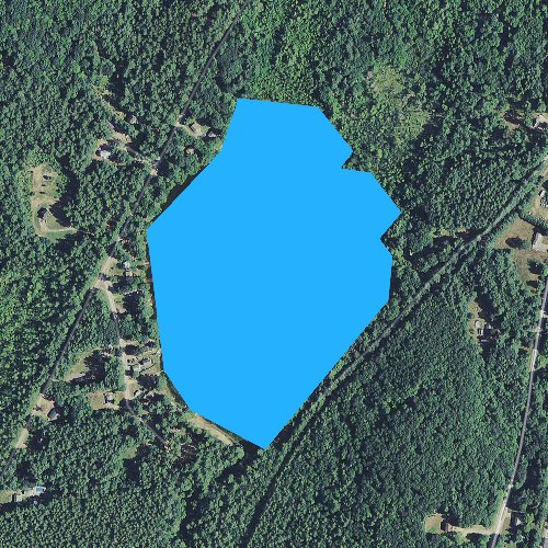 Fly fishing map for Sondogardy Pond, New Hampshire